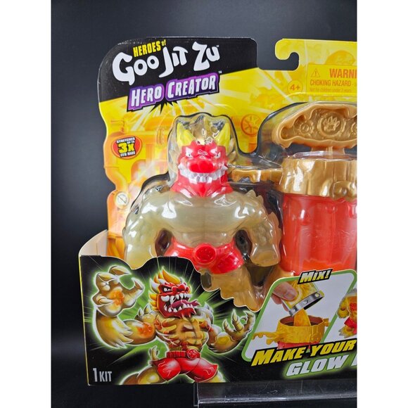 Heroes Of Goo Jit Zu Hero Creator Glow-In-The-Dark Blazagon Kit 3X Goo Fillings - Picture 2 of 7